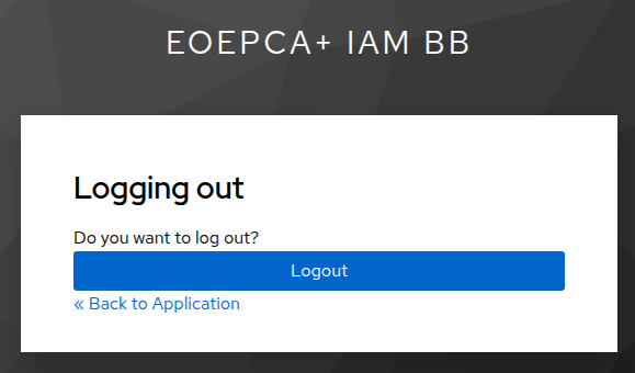 Logout Confirmation