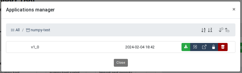 Application Versions Manager