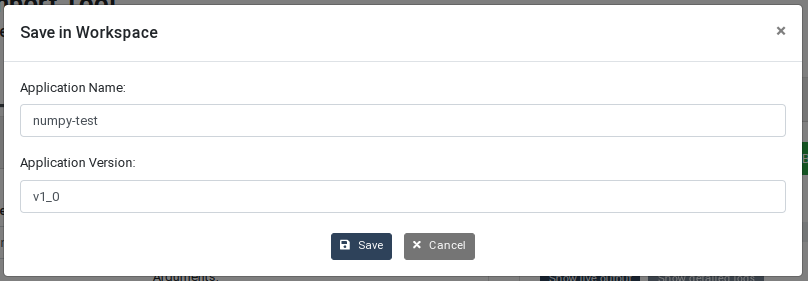 Application Save Popup