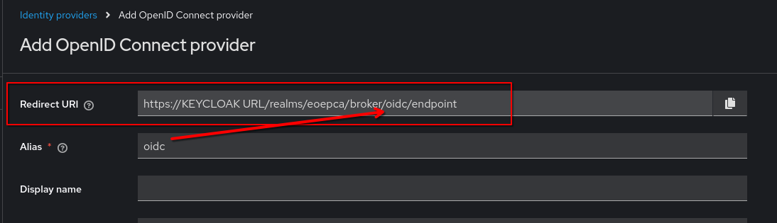 Redirect URI Field