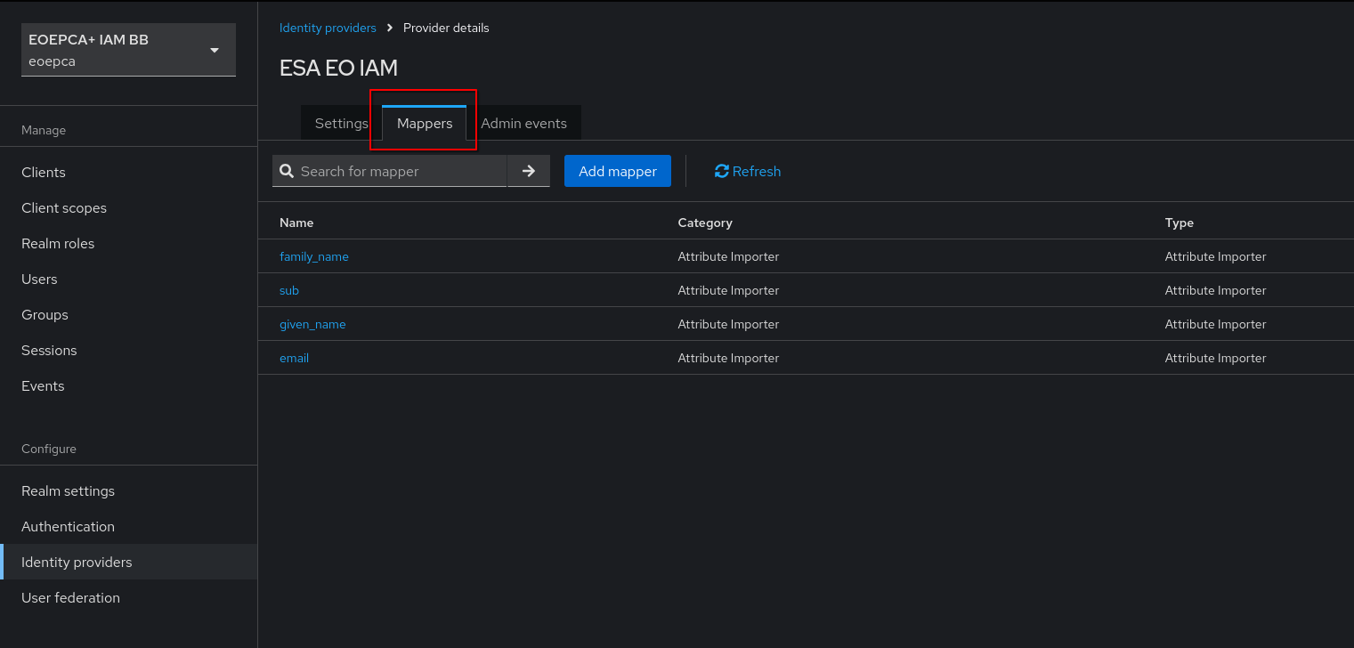 Mappers Tab
