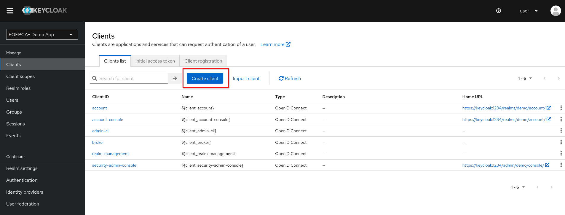 Clients Tab