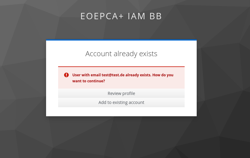 Identity Link prompt
