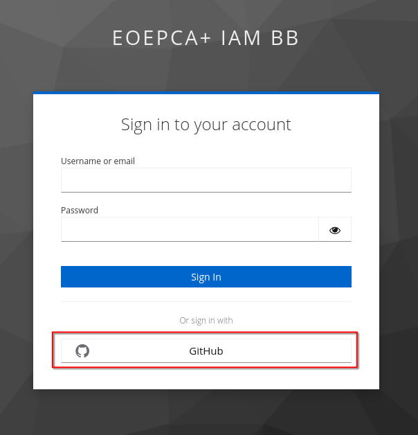 Keycloak Login Page